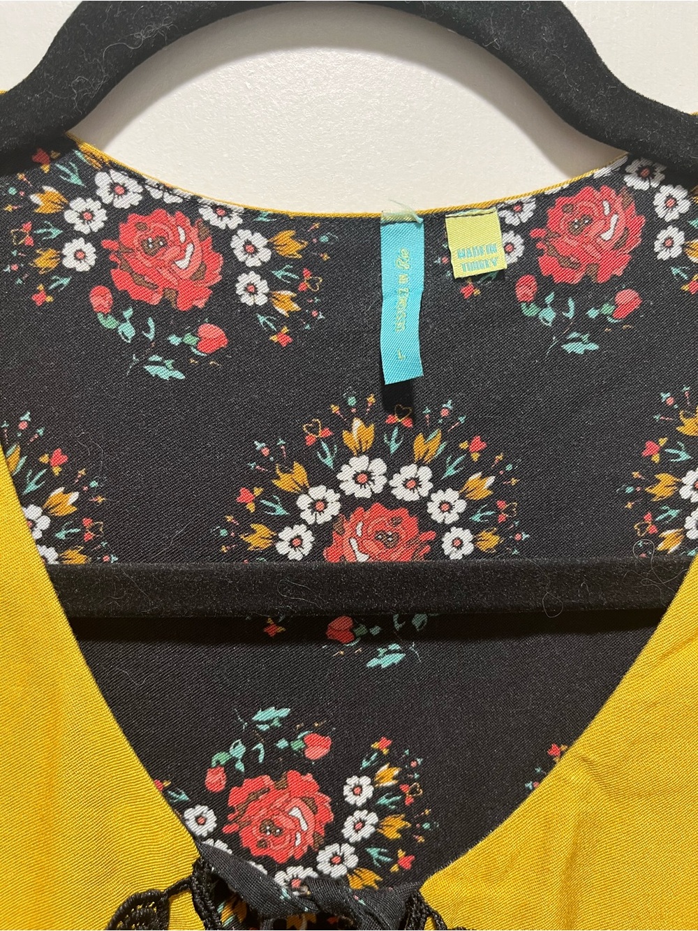 FARM Rio Black & Mustard Floral Boho Tunic - Picture 2 of 8